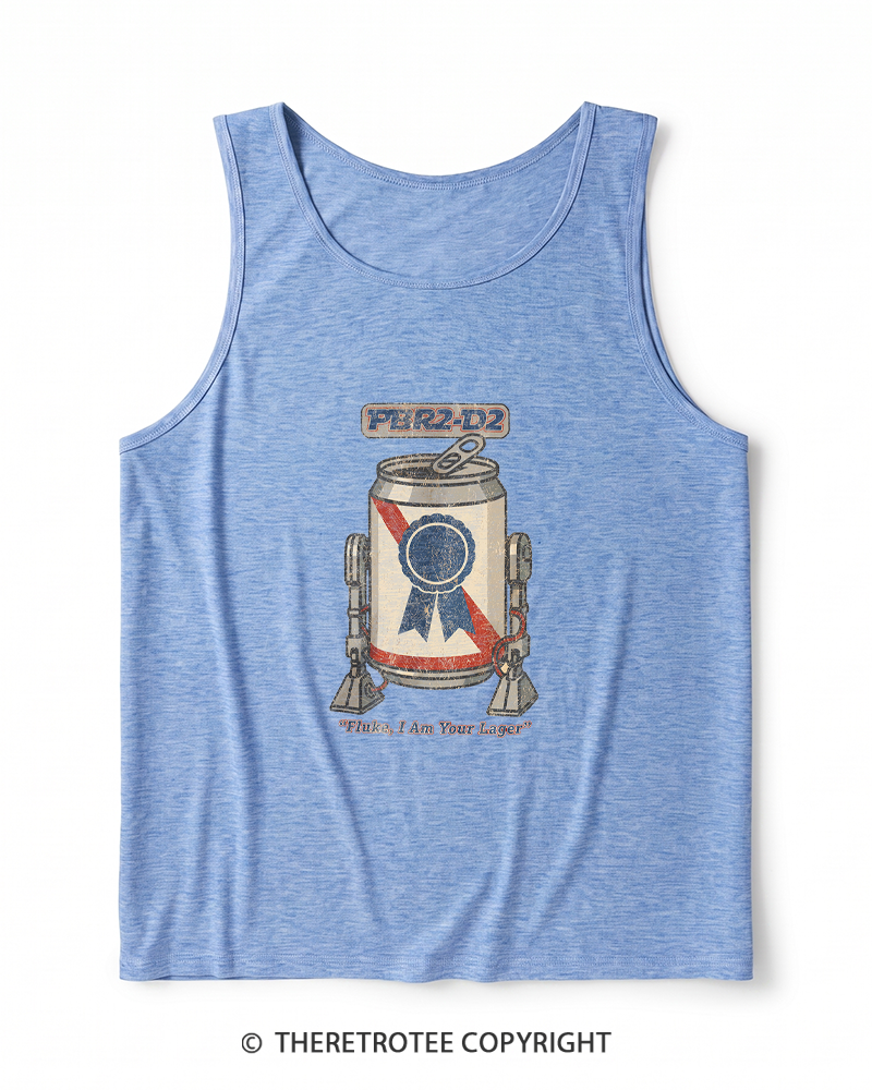 TheRetroTee I Am Your Lager 1980s Heather Tank Top