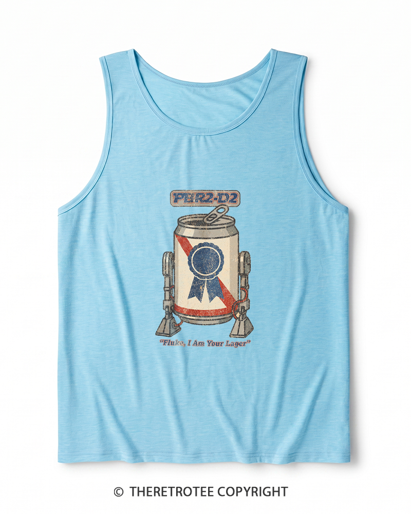 TheRetroTee I Am Your Lager 1980s Heather Tank Top