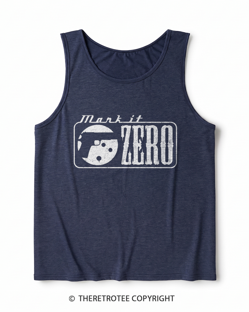 TheRetroTee Mark It Zero 1990s Heather Tank Top