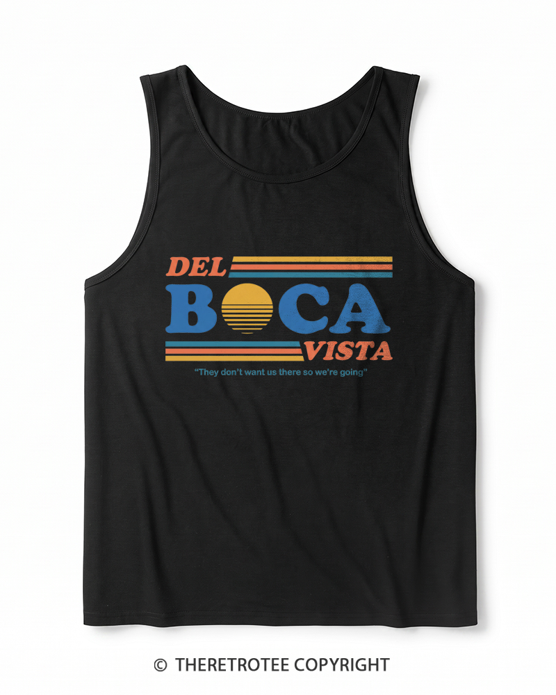 TheRetroTee Del Boca Vista 1990s Heather Tank Top