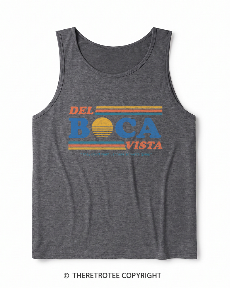 TheRetroTee Del Boca Vista 1990s Heather Tank Top