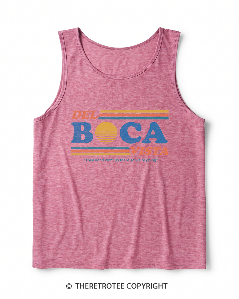 TheRetroTee Del Boca Vista 1990s Heather Tank Top