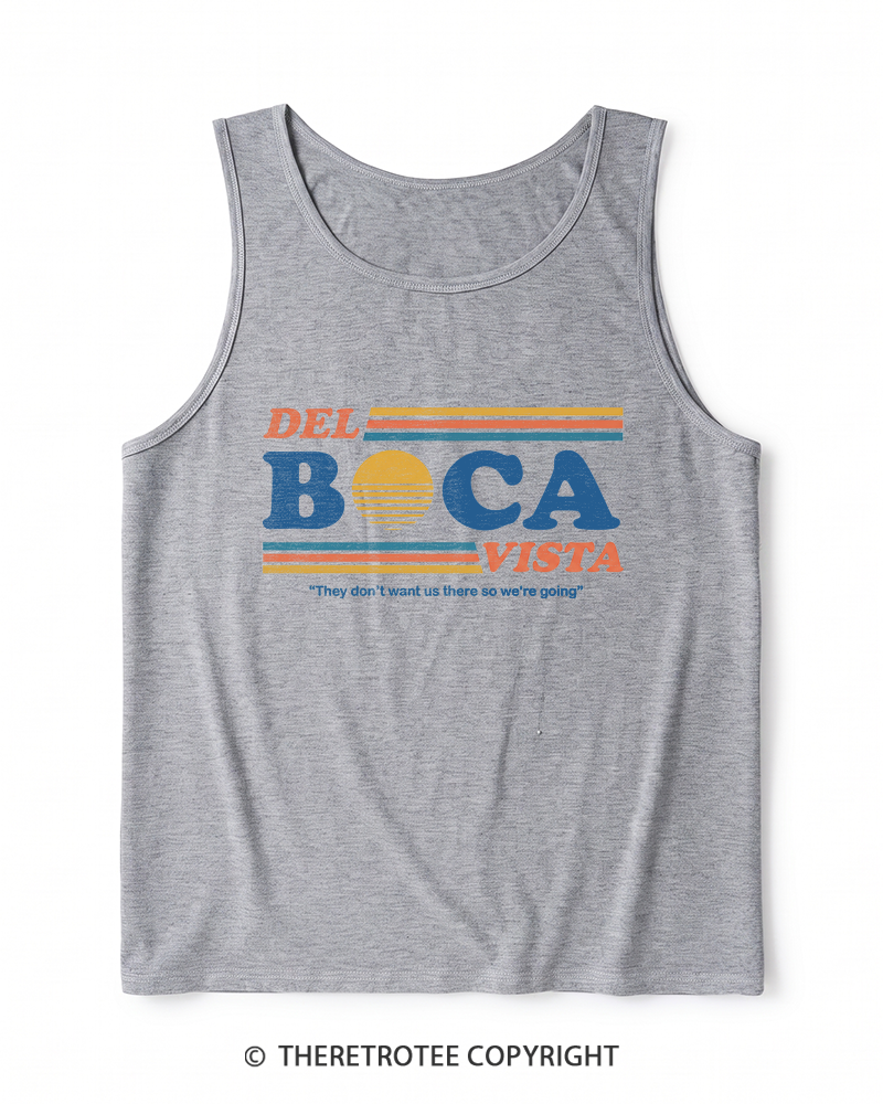TheRetroTee Del Boca Vista 1990s Heather Tank Top