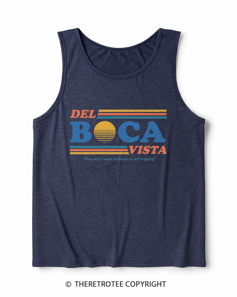 TheRetroTee Del Boca Vista 1990s Heather Tank Top
