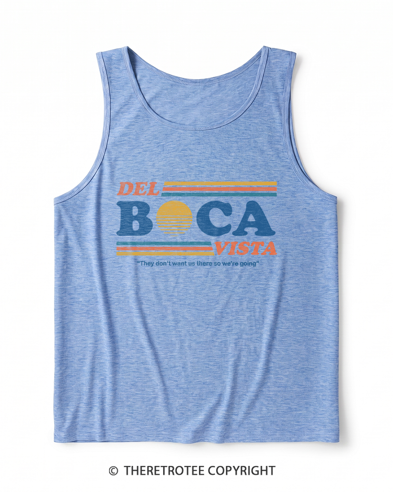 TheRetroTee Del Boca Vista 1990s Heather Tank Top