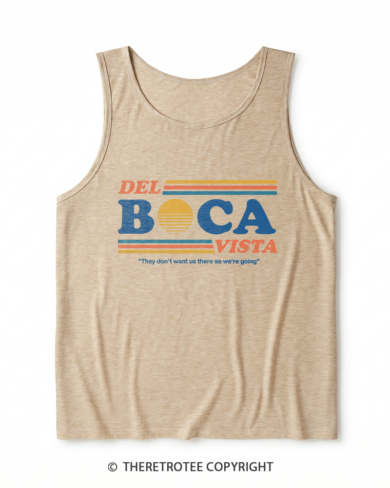 TheRetroTee Del Boca Vista 1990s Heather Tank Top