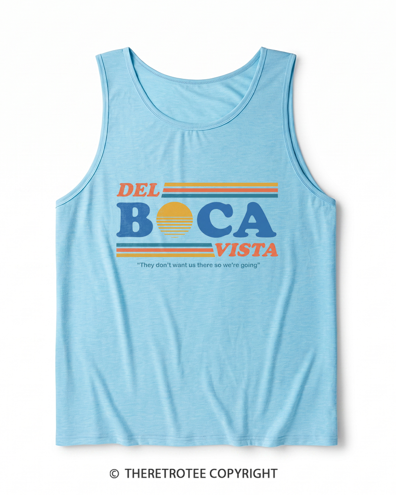 TheRetroTee Del Boca Vista 1990s Heather Tank Top