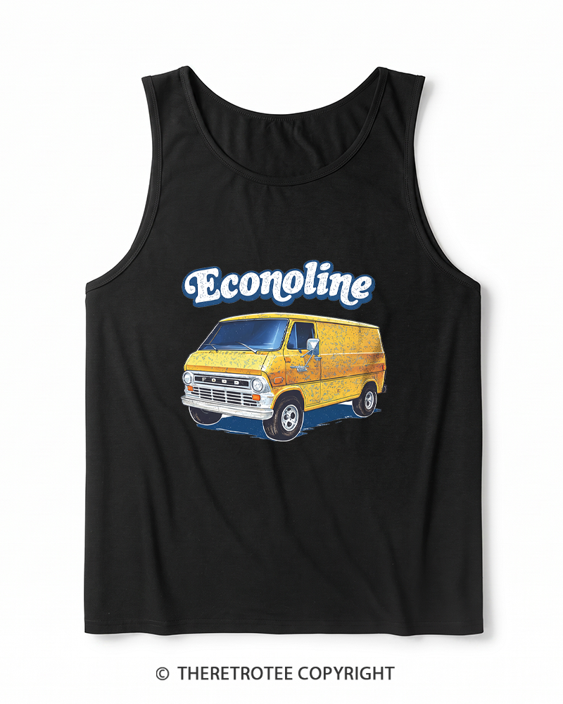 TheRetroTee 1970s Econoline Van Heather Tank Top