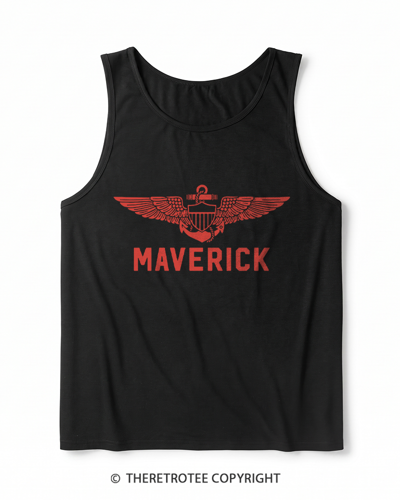 TheRetroTee Pilot Inspired 1980s Heather Tank Top