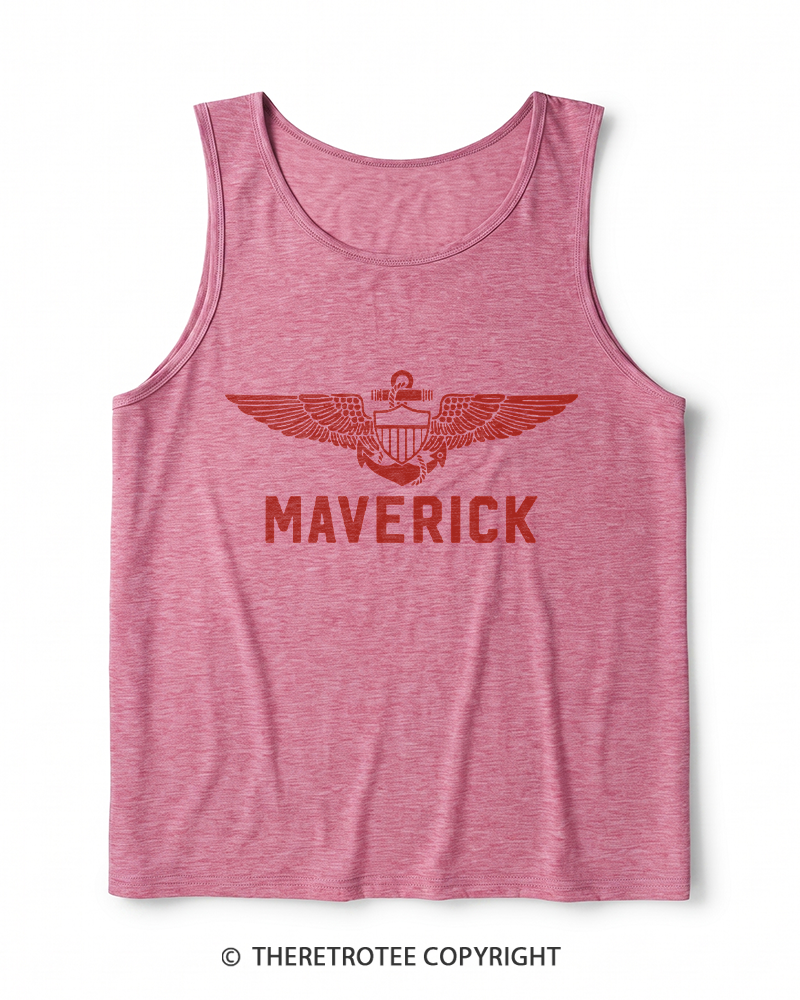 TheRetroTee Pilot Inspired 1980s Heather Tank Top
