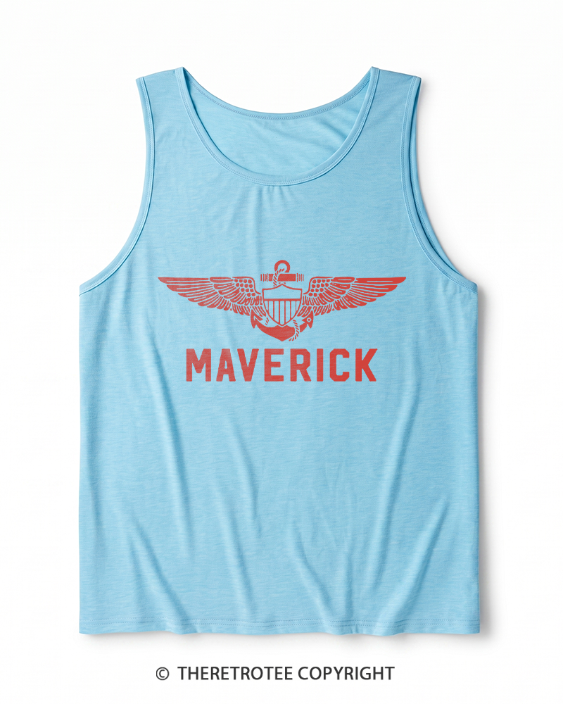 TheRetroTee Pilot Inspired 1980s Heather Tank Top