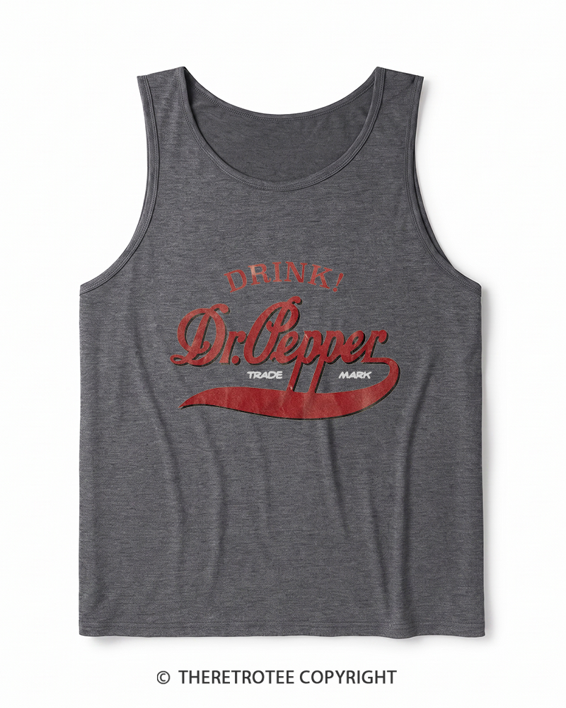 TheRetroTee 1970s Retro Soda Brand Inspired Heather Tank Top