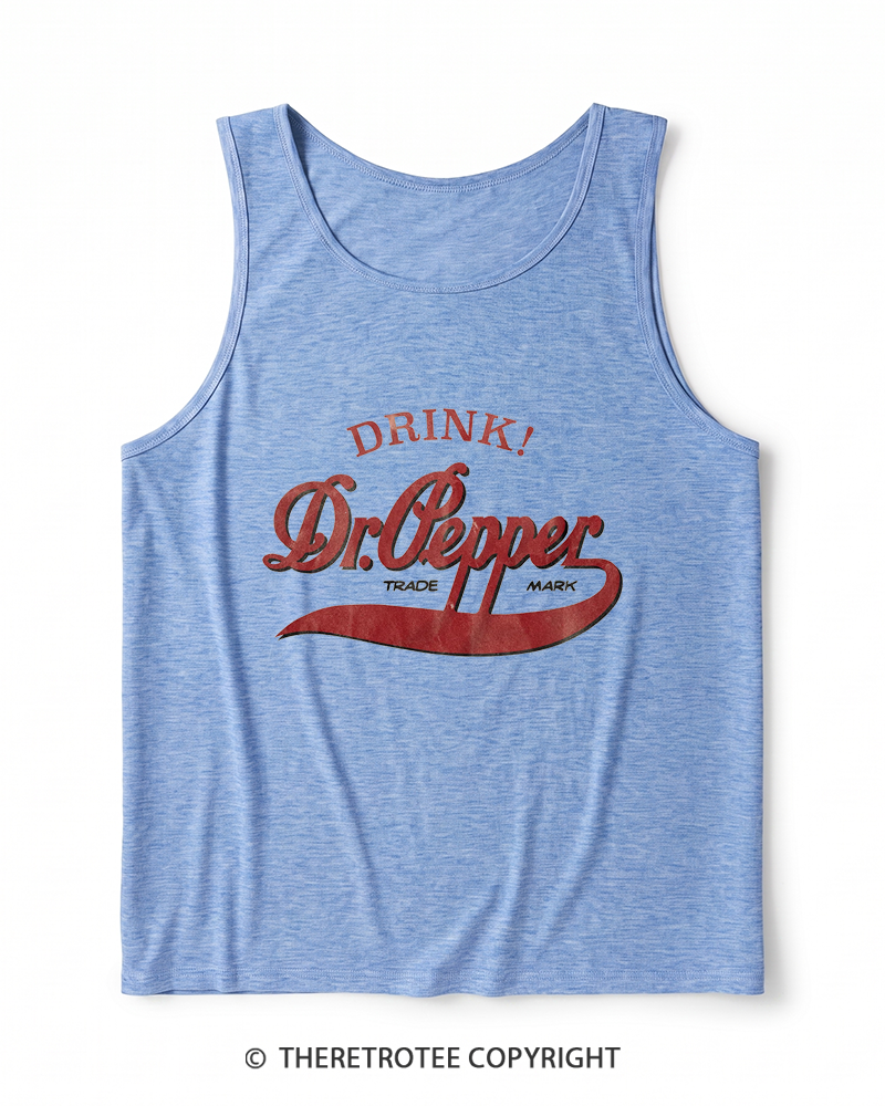 TheRetroTee 1970s Retro Soda Brand Inspired Heather Tank Top