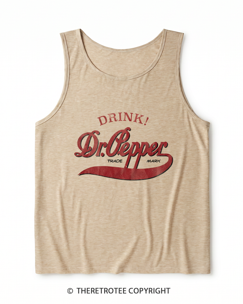 TheRetroTee 1970s Retro Soda Brand Inspired Heather Tank Top