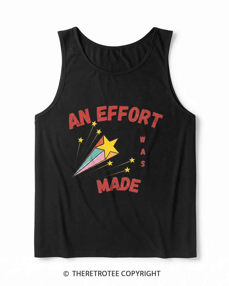 TheRetroTee An Effort Was Made 1970s Heather Tank Top