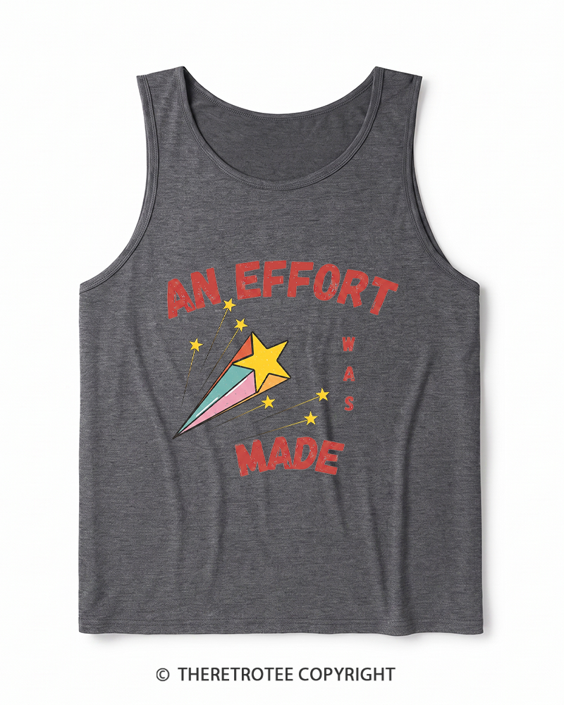 TheRetroTee An Effort Was Made 1970s Heather Tank Top