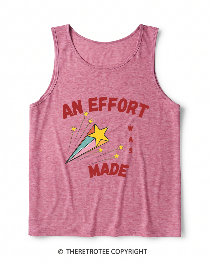 TheRetroTee An Effort Was Made 1970s Heather Tank Top