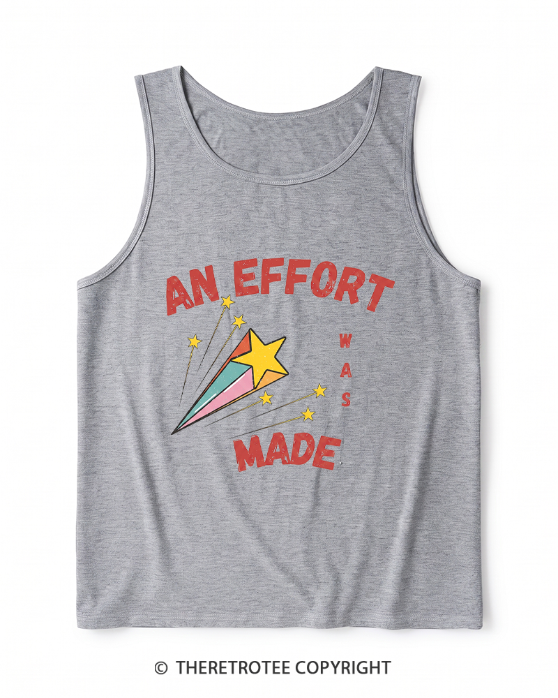 TheRetroTee An Effort Was Made 1970s Heather Tank Top