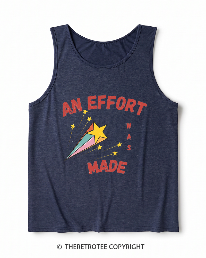 TheRetroTee An Effort Was Made 1970s Heather Tank Top