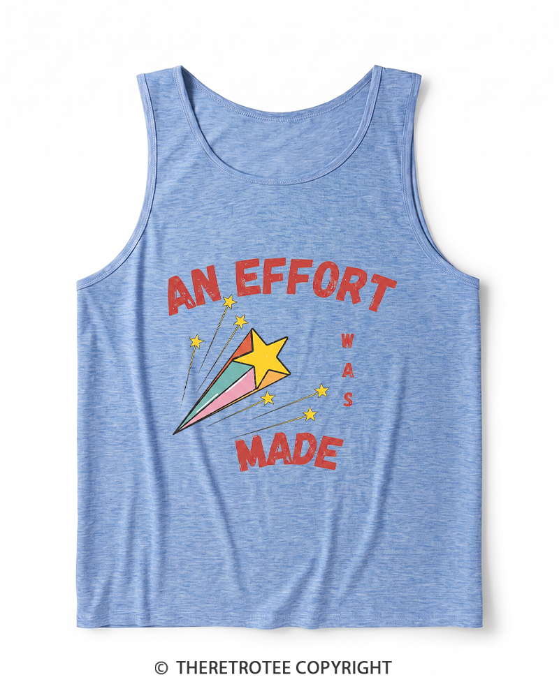 TheRetroTee An Effort Was Made 1970s Heather Tank Top