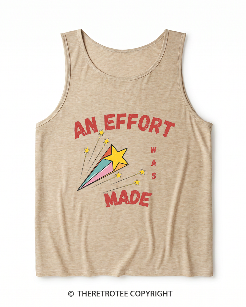 TheRetroTee An Effort Was Made 1970s Heather Tank Top