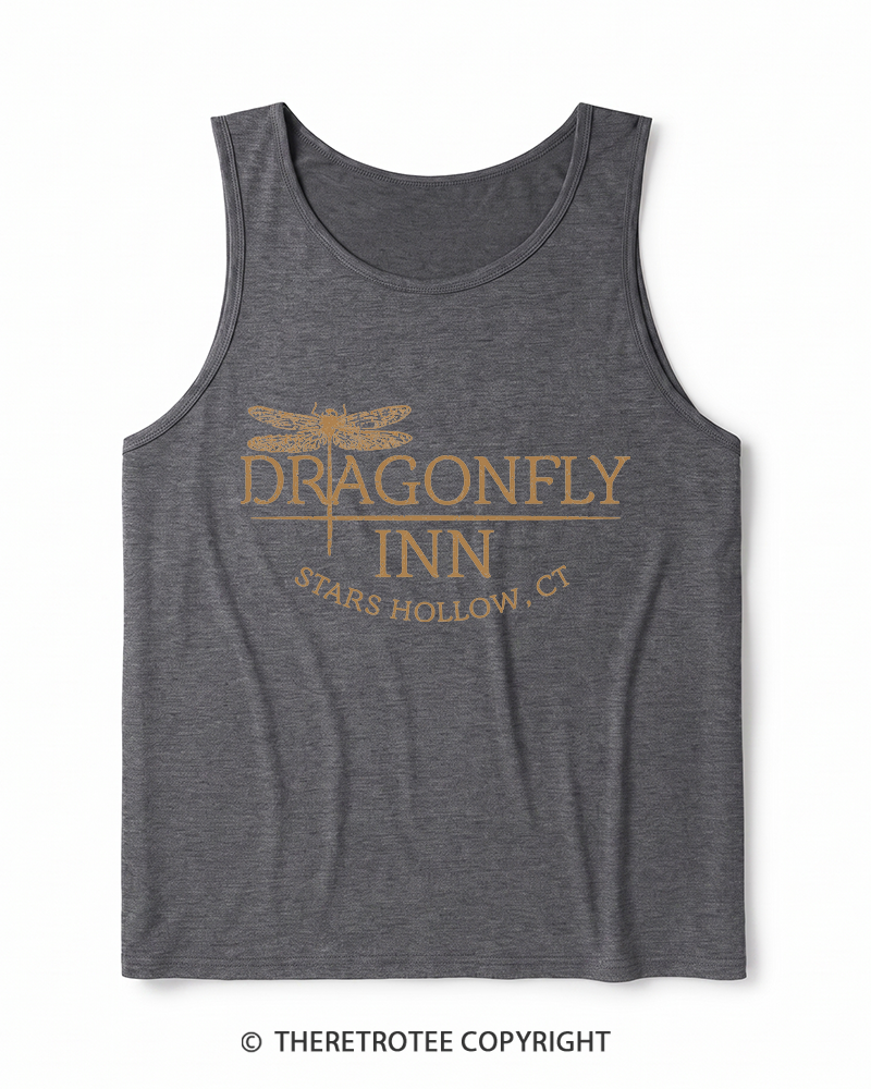 TheRetroTee Dragonfly 2000s Heather Tank Top