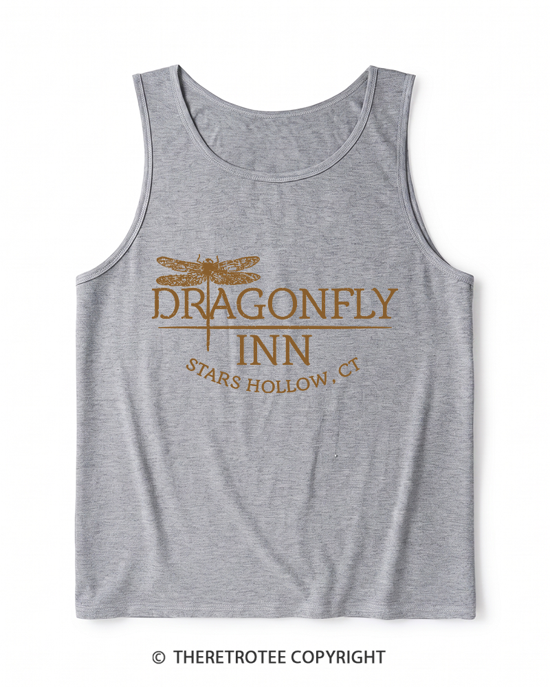 TheRetroTee Dragonfly 2000s Heather Tank Top