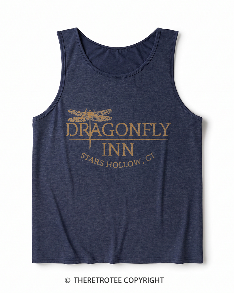 TheRetroTee Dragonfly 2000s Heather Tank Top
