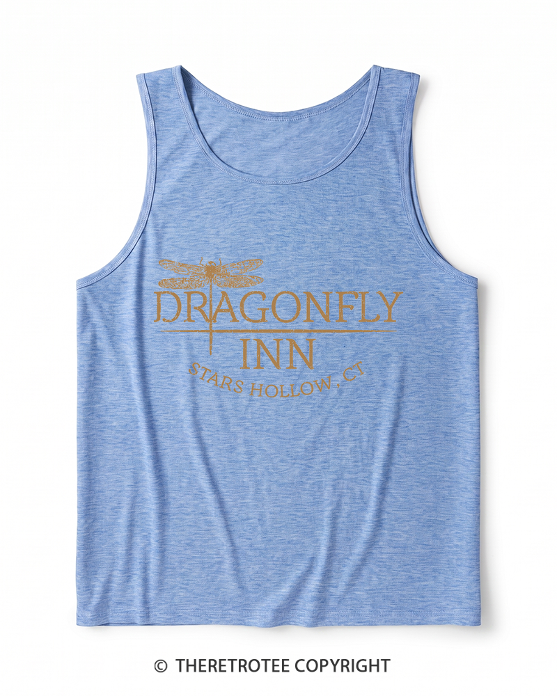 TheRetroTee Dragonfly 2000s Heather Tank Top