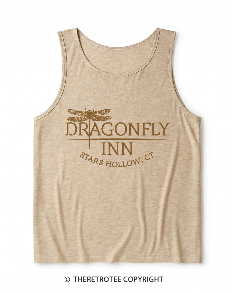 TheRetroTee Dragonfly 2000s Heather Tank Top
