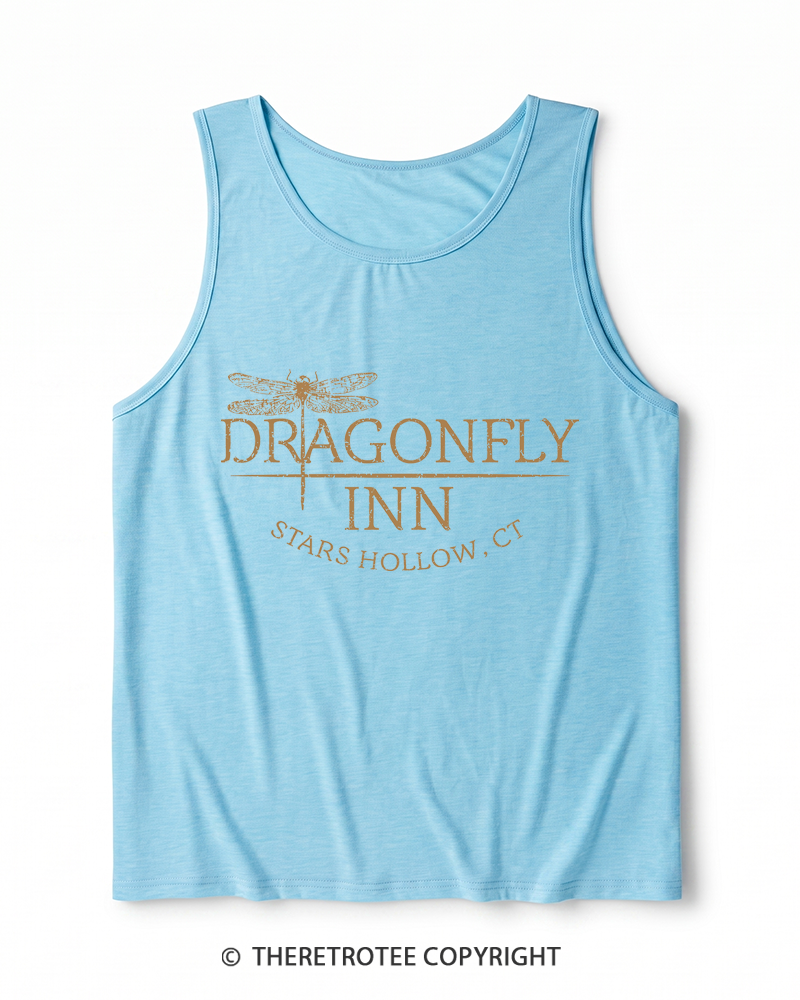 TheRetroTee Dragonfly 2000s Heather Tank Top