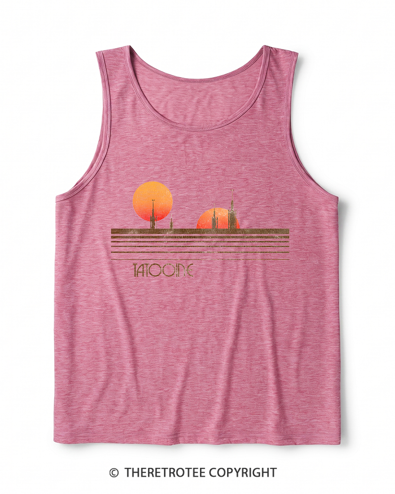 TheRetroTee Galaxy 1980s Heather Tank Top