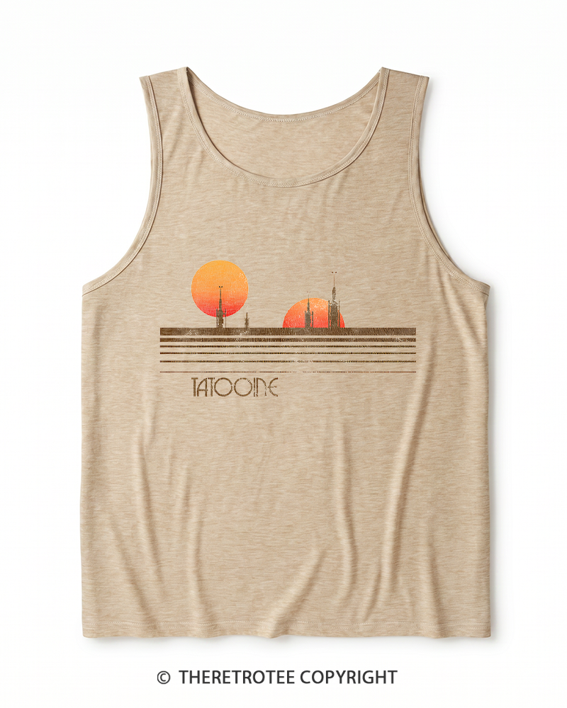 TheRetroTee Galaxy 1980s Heather Tank Top