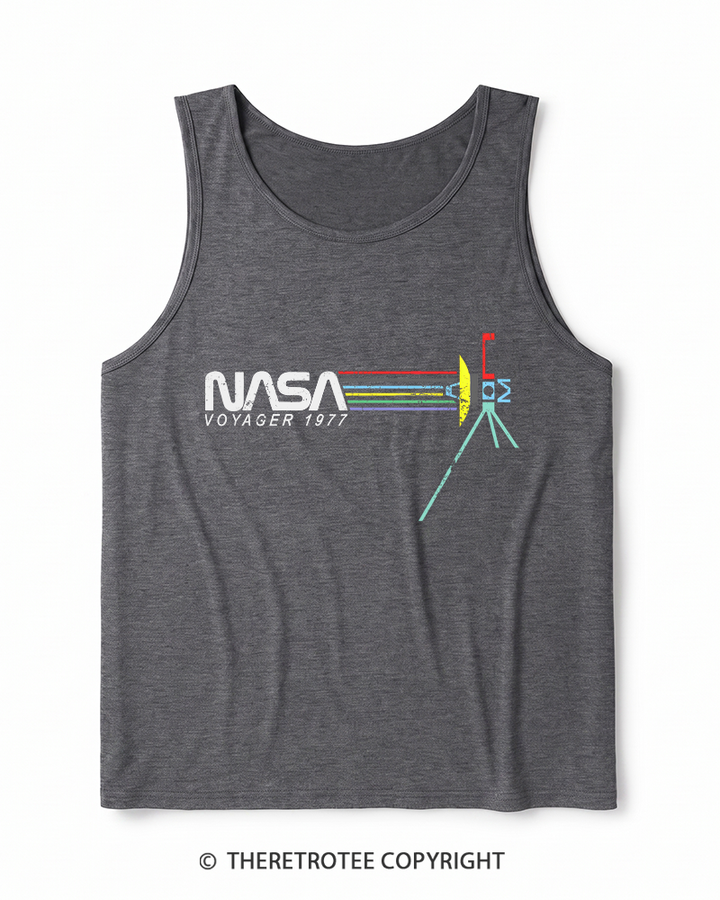 TheRetroTee Voyager '77 Heather Tank Top