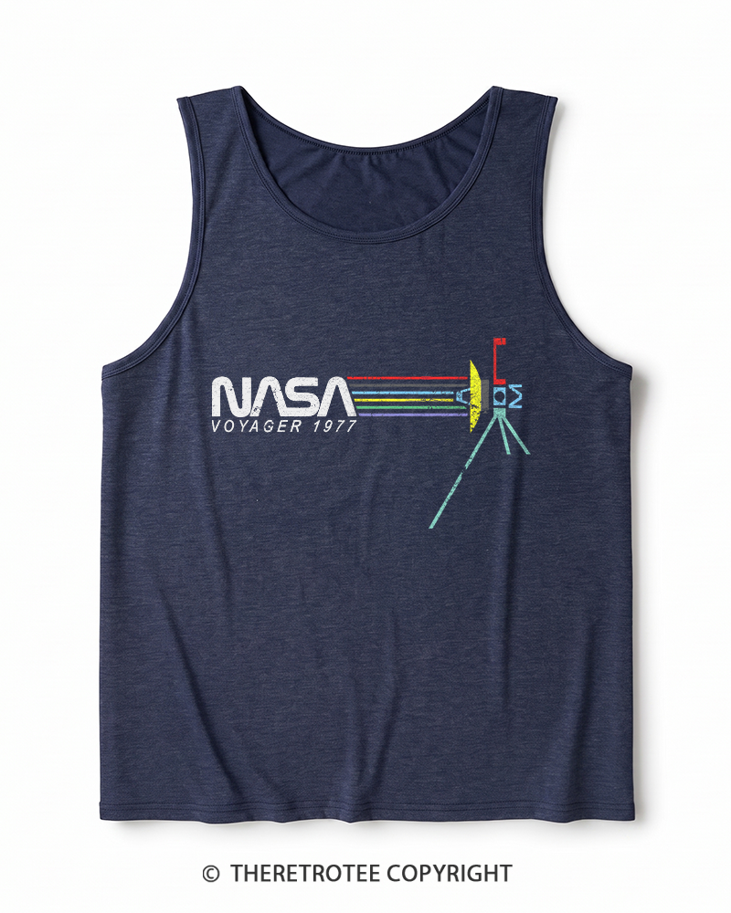 TheRetroTee Voyager '77 Heather Tank Top