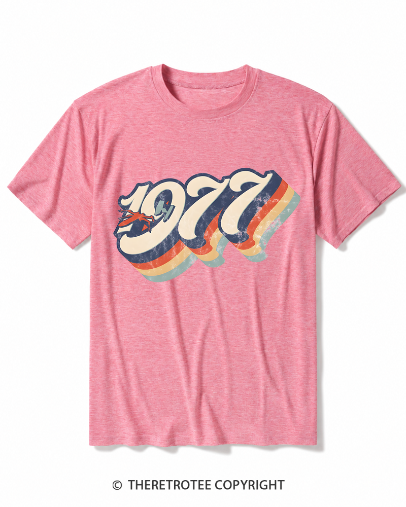 TheRetroTee 1977 Retro Dog Fight Heather T-Shirt