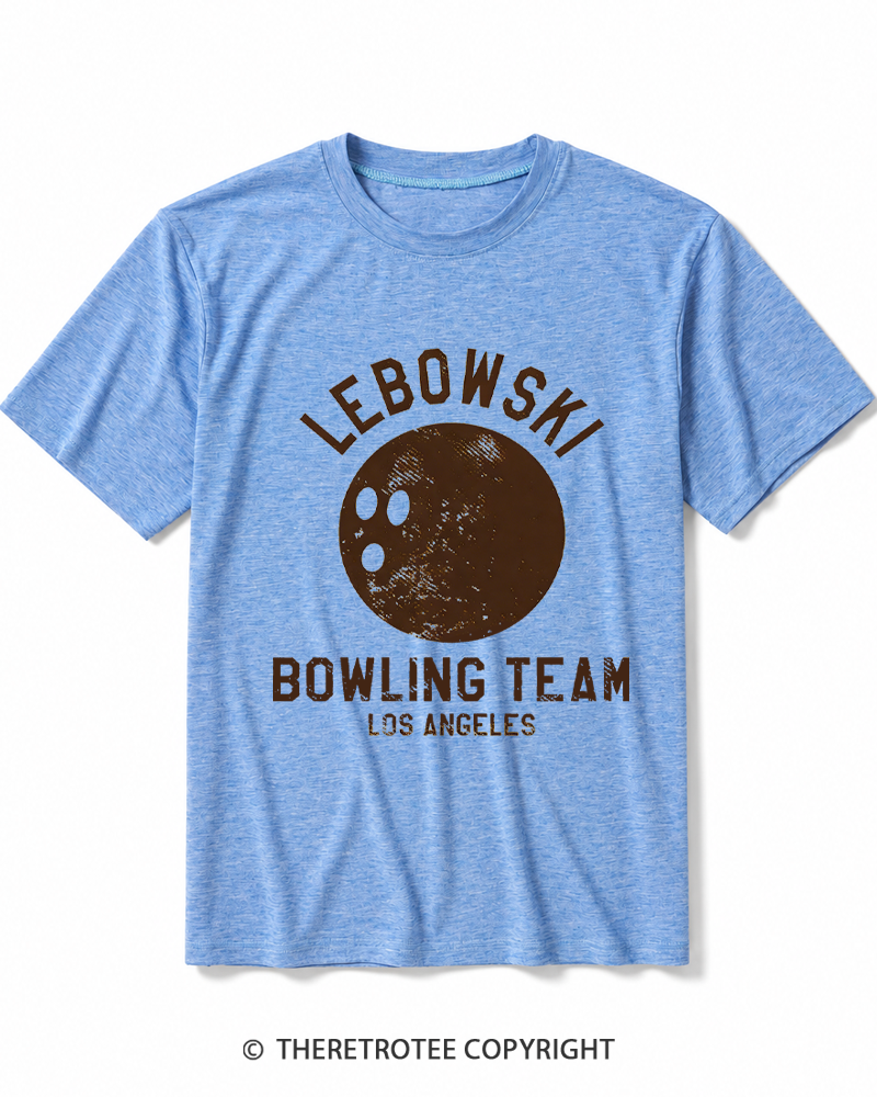 TheRetroTee Lebowski Bowling Team Los Angeles 1980s Heather T-Shirt