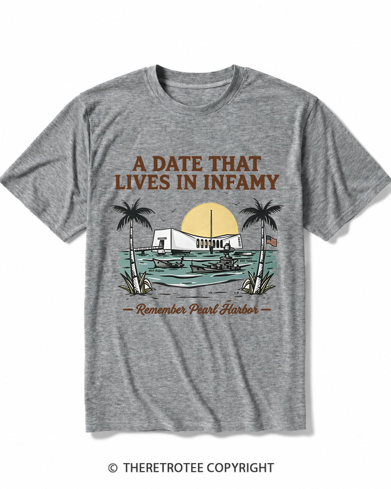 TheRetroTee A Date That Lives in Infamy 1941 Heather T-Shirt