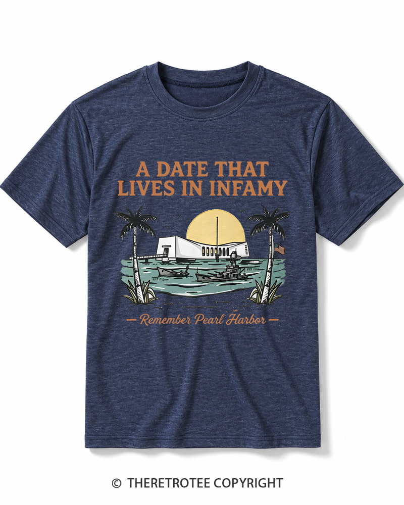 TheRetroTee A Date That Lives in Infamy 1941 Heather T-Shirt