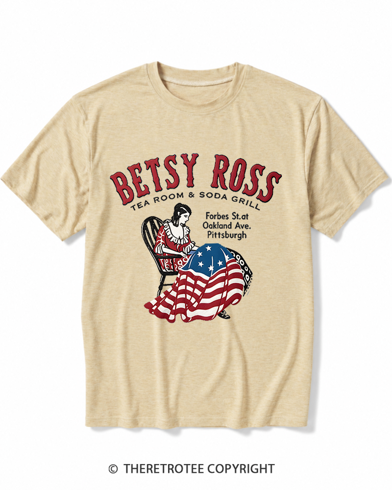 TheRetroTee Betsy Ross Tea Room Pittsburgh 1930s Heather T-Shirt