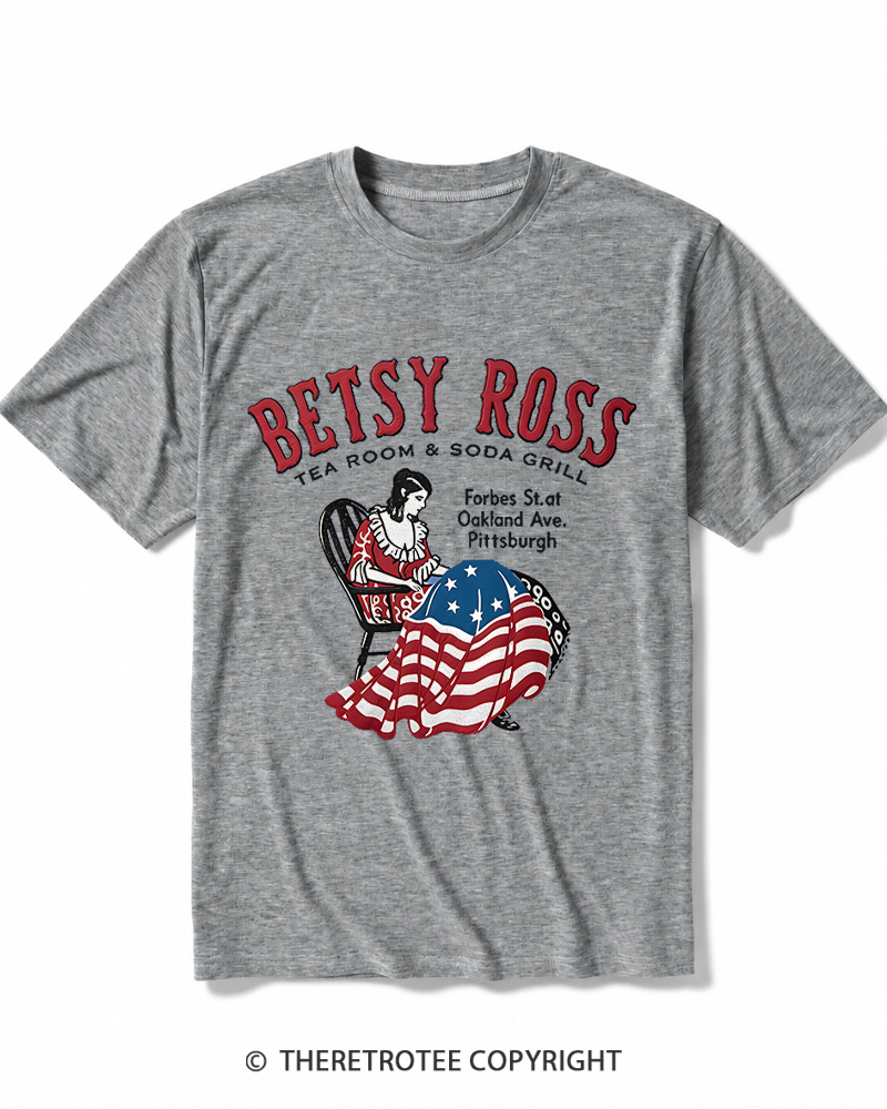 TheRetroTee Betsy Ross Tea Room Pittsburgh 1930s Heather T-Shirt
