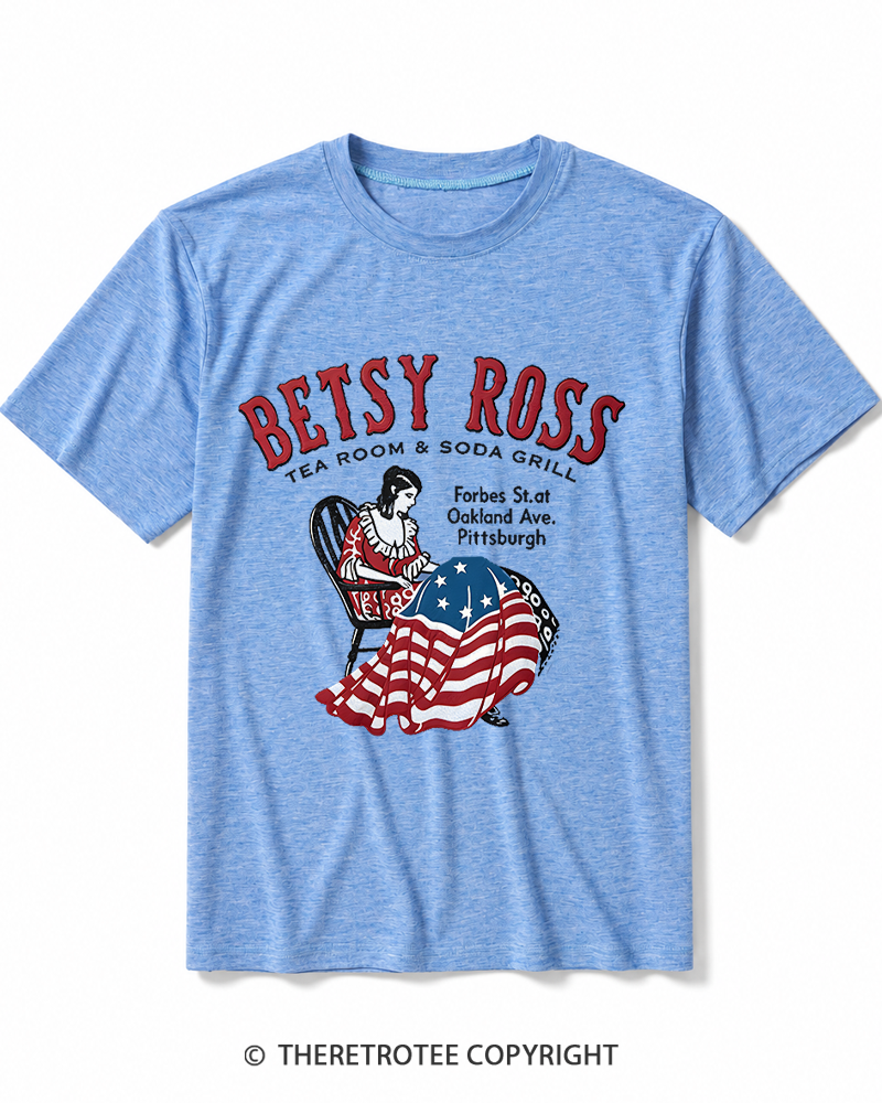 TheRetroTee Betsy Ross Tea Room Pittsburgh 1930s Heather T-Shirt