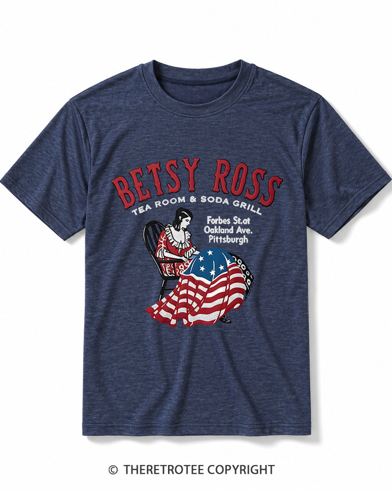 TheRetroTee Betsy Ross Tea Room Pittsburgh 1930s Heather T-Shirt