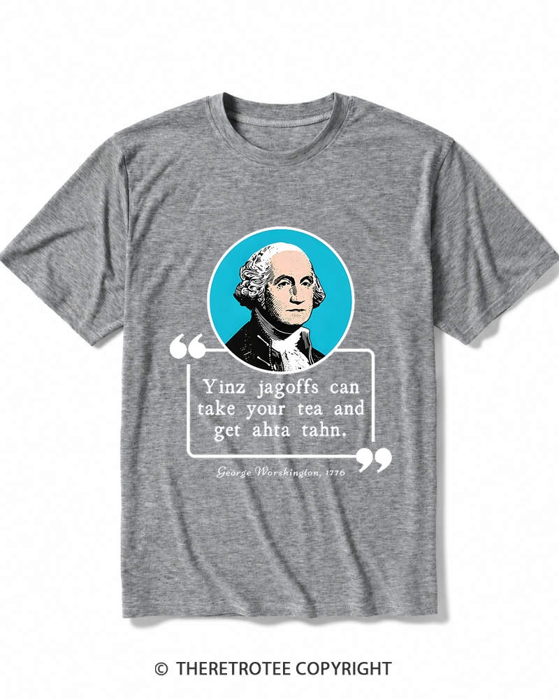 TheRetroTee George Worshington Quote Heather T-Shirt