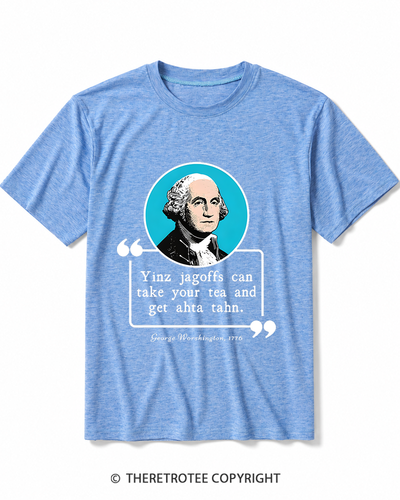 TheRetroTee George Worshington Quote Heather T-Shirt