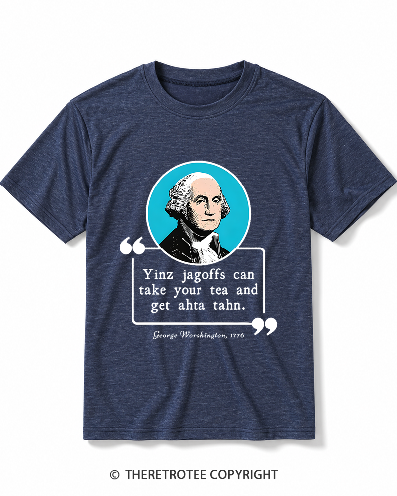TheRetroTee George Worshington Quote Heather T-Shirt
