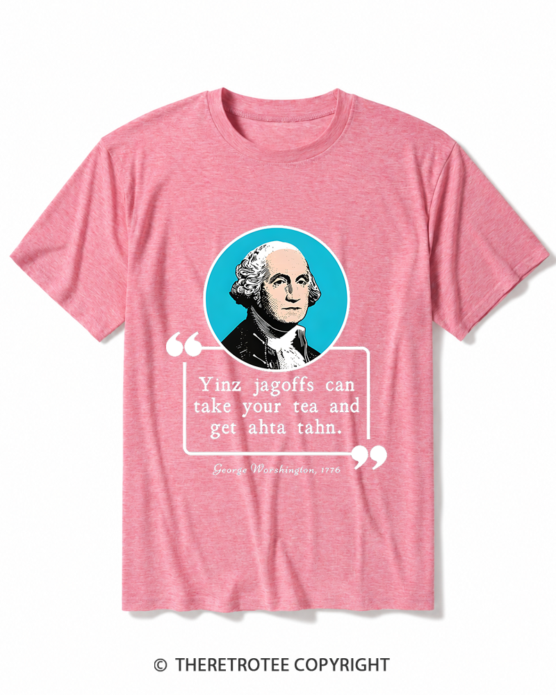 TheRetroTee George Worshington Quote Heather T-Shirt