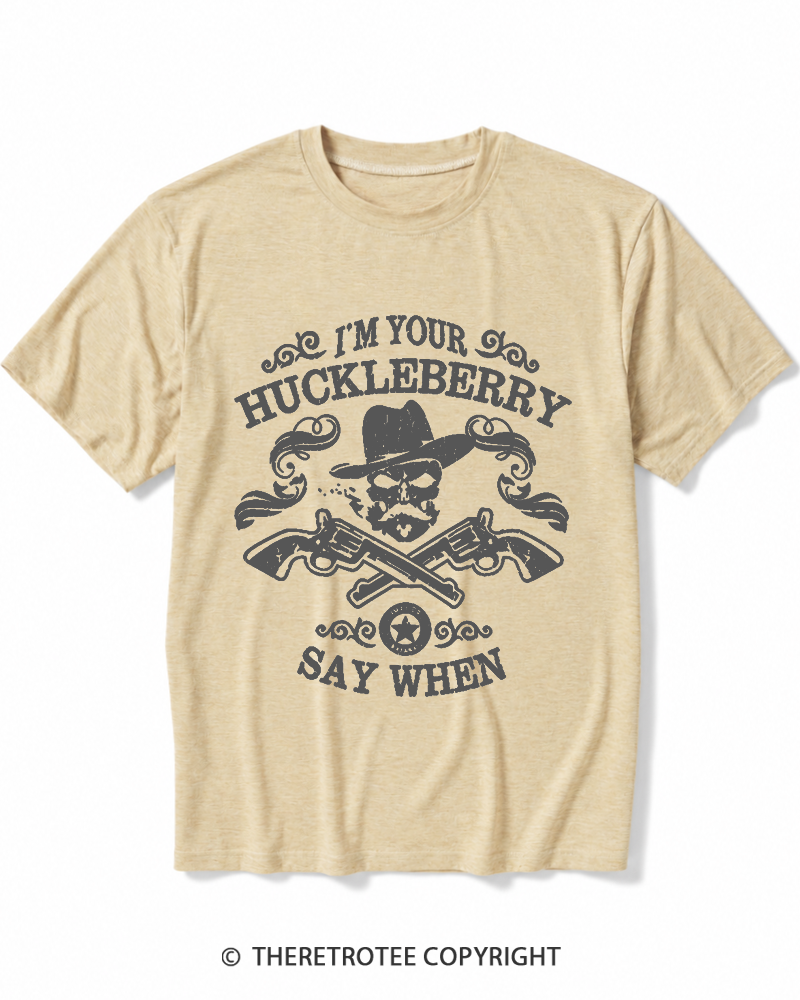 TheRetroTee I'm Your Huckleberry 1993 Heather T-Shirt