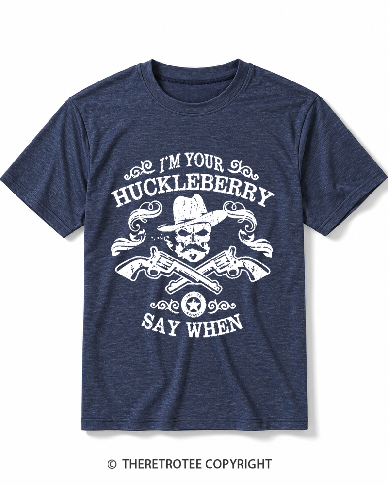 TheRetroTee I'm Your Huckleberry 1993 Heather T-Shirt