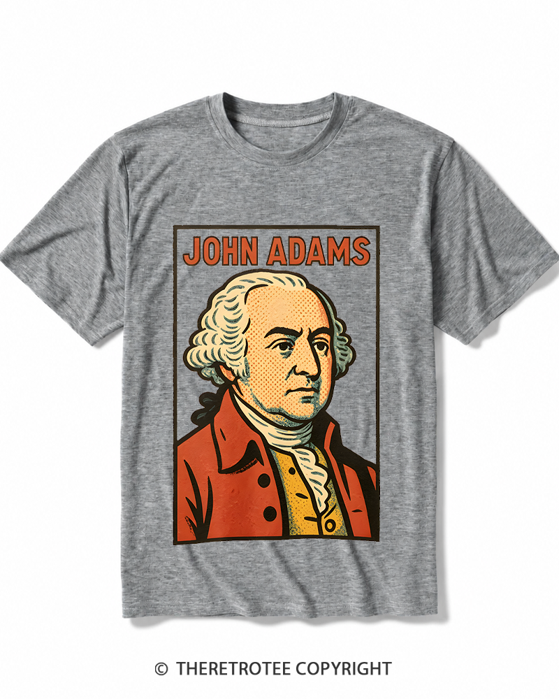 TheRetroTee Retro Comic Founding Father Heather T-Shirt